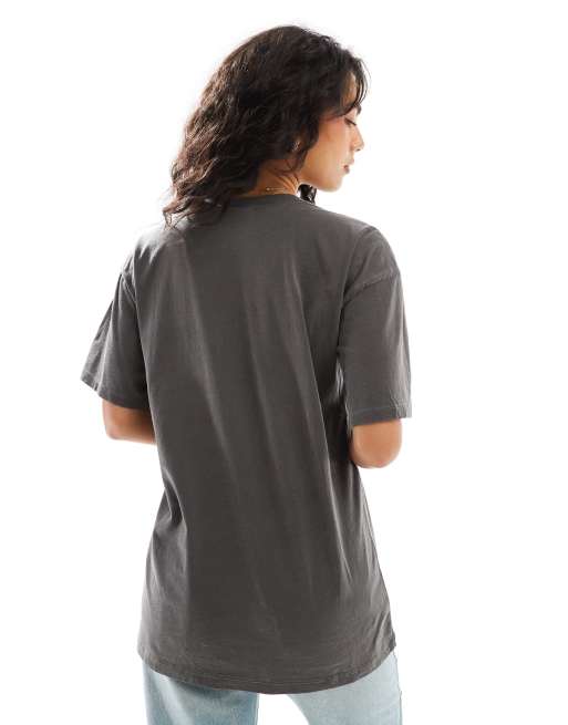 ASOS DESIGN longline t-shirt in charcoal ASOS