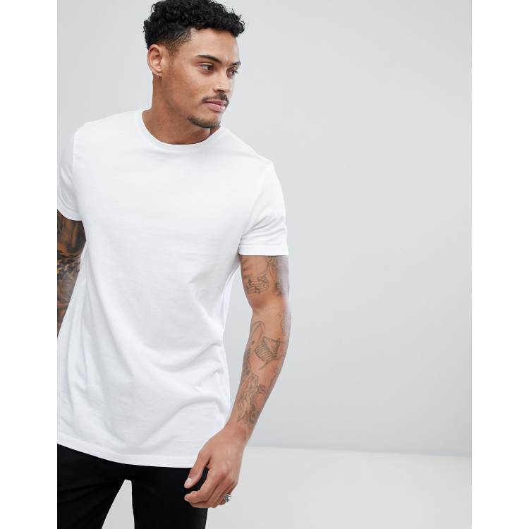 Timberland Longline Hem Print Crew Neck T Shirt Khaki, $38, Asos