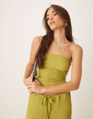 Asos Design Longline Textured Bandeau Top