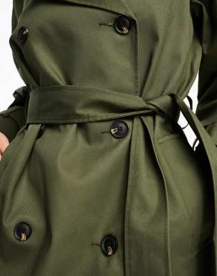 Asos green trench coat hotsell