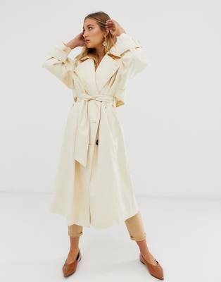 asos design longline trench coat