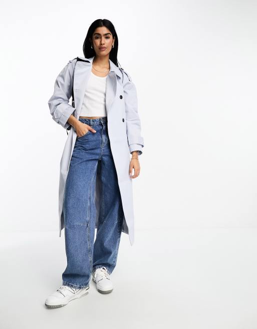 Asos design longline trench on sale coat