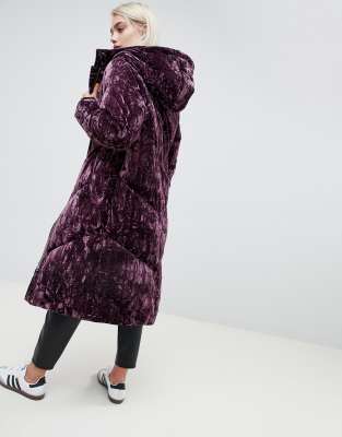 next velvet padded coat