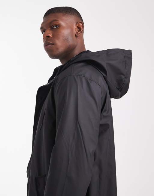 ASOS DESIGN longline windbreaker in black, 4 of 5