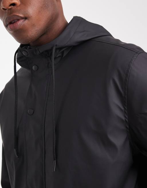 ASOS DESIGN longline windbreaker in black, 5 of 5