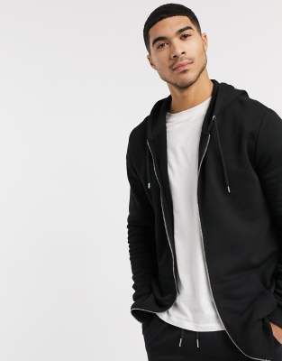 longline zip hoodie