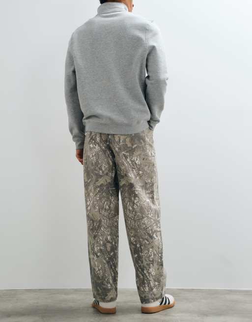 ASOS DESIGN loose canvas pants in camo print - part of a set, 2 of 5