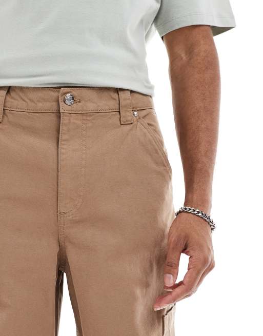 ASOS DESIGN loose cargo trousers in brown, 5 of 5