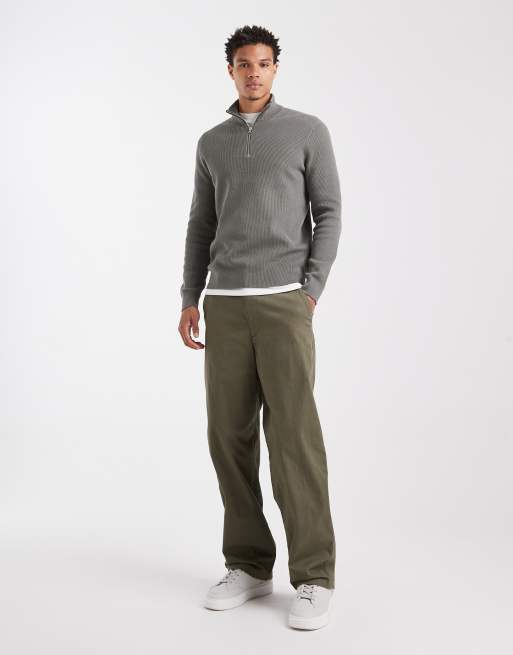 ASOS DESIGN LOOSE chinos in khaki - KHAKI, 2 of 6