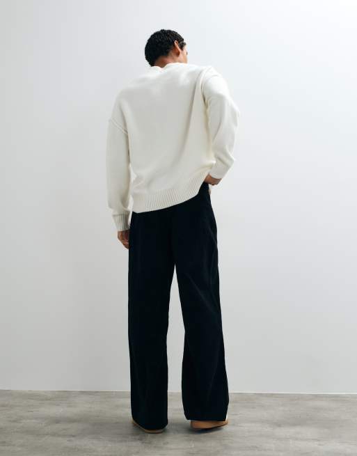 ASOS DESIGN loose corduroy pants in black, 2 of 5