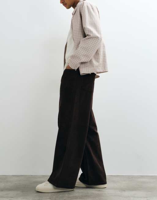 ASOS DESIGN loose corduroy pants in brown, 2 of 5