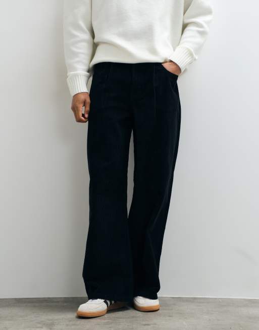 ASOS DESIGN loose corduroy trousers in black, 4 of 5
