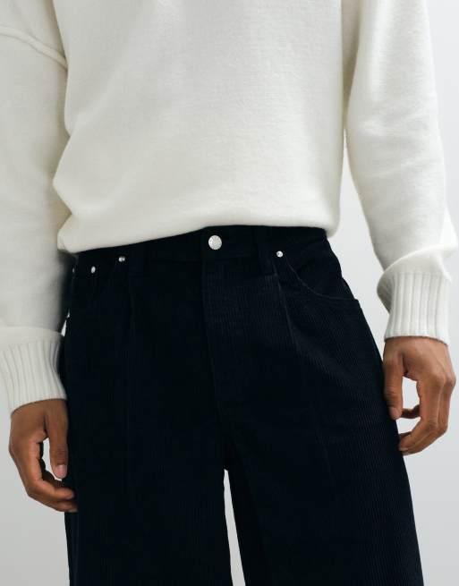 ASOS DESIGN loose corduroy trousers in black, 5 of 5
