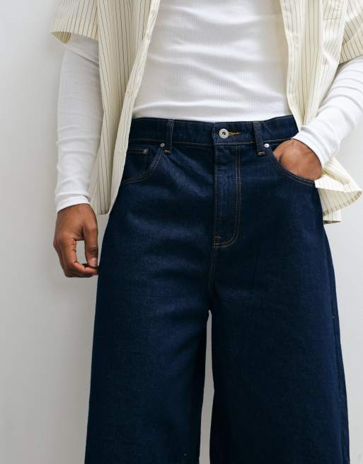ASOS DESIGN loose denim jorts in indigo | ASOS