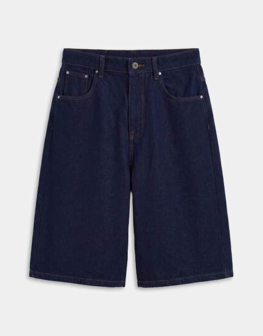 ASOS DESIGN loose denim jorts in indigo | ASOS