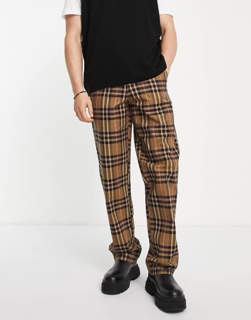 Mens plaid sale pants asos