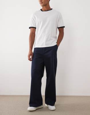 Loose-Fit-Chinohose in Marineblau Marineblau 50 Long