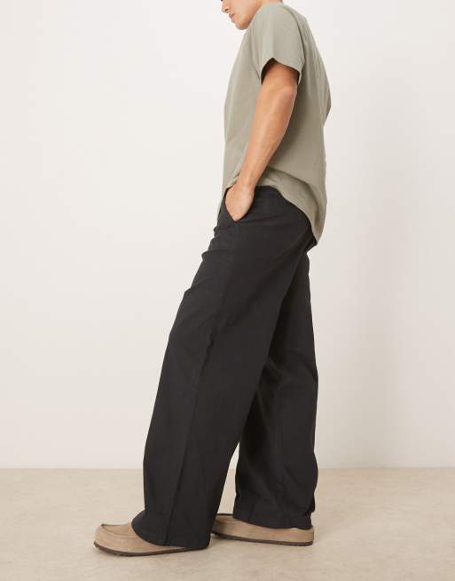 ASOS DESIGN – Loose Fit Chinohose in Schwarz, 3 von 5