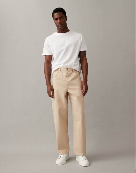 ASOS DESIGN loose fit jeans in ecru