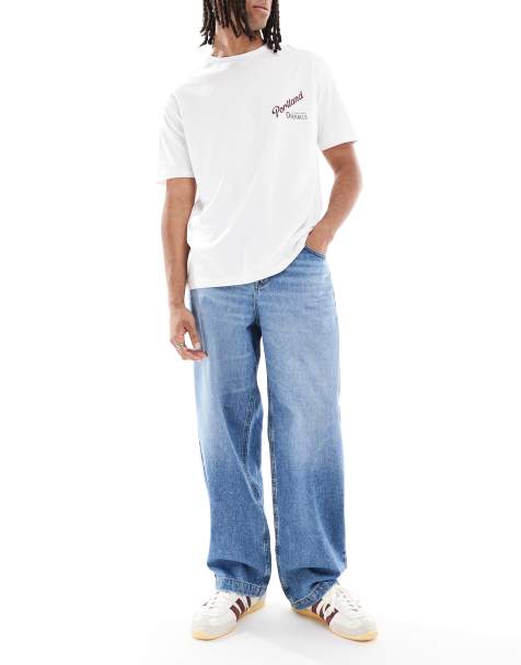 ASOS DESIGN – Loose Fit Jeans in hellblauer Waschung mit geradem Schnitt - view 1