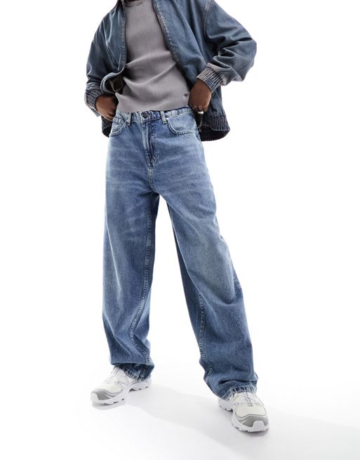 ASOS DESIGN loose fit jeans in light wash blue | ASOS