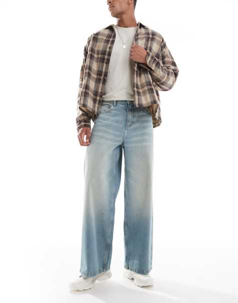 ASOS DESIGN loose fit jeans in light wash blue - view 1