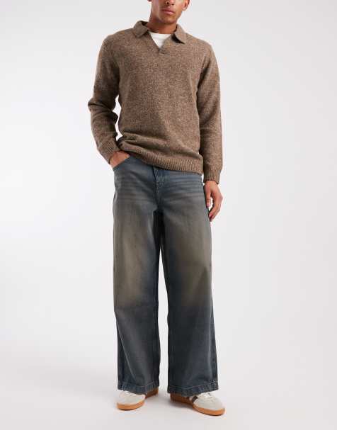 ASOS DESIGN loose fit jeans in sulphur blue wash - view 1