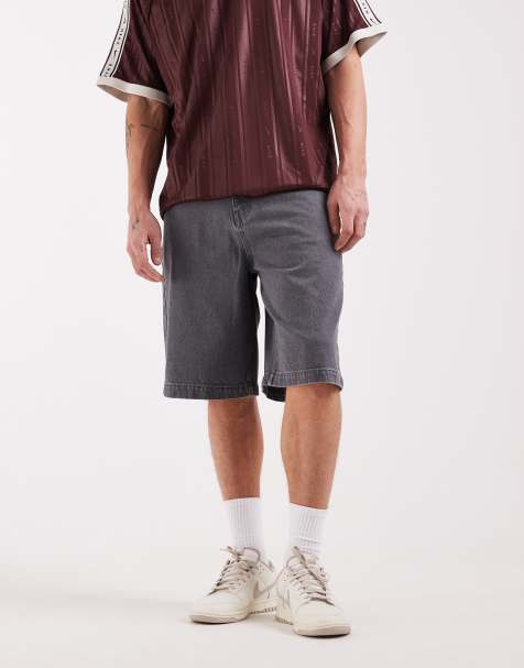 ASOS DESIGN – Loose-Fit-Jorts aus Denim in Grau - view 1