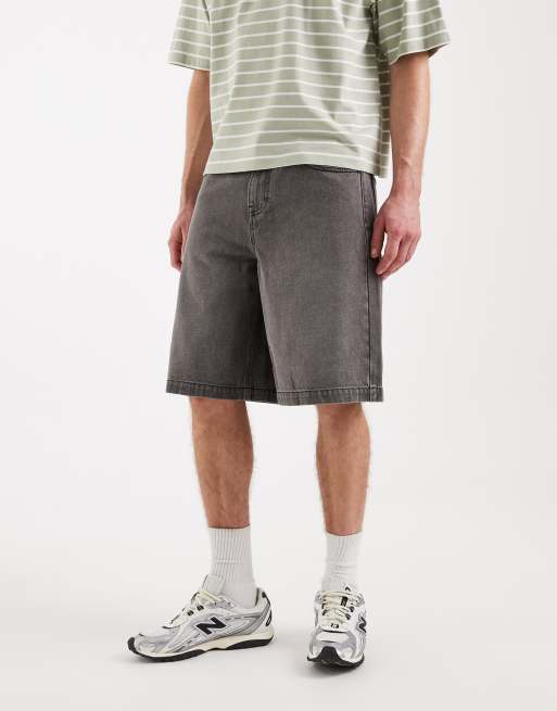 ASOS DESIGN – Loose-Fit-Jorts aus Denim in verwaschenem Grau, 3 von 5