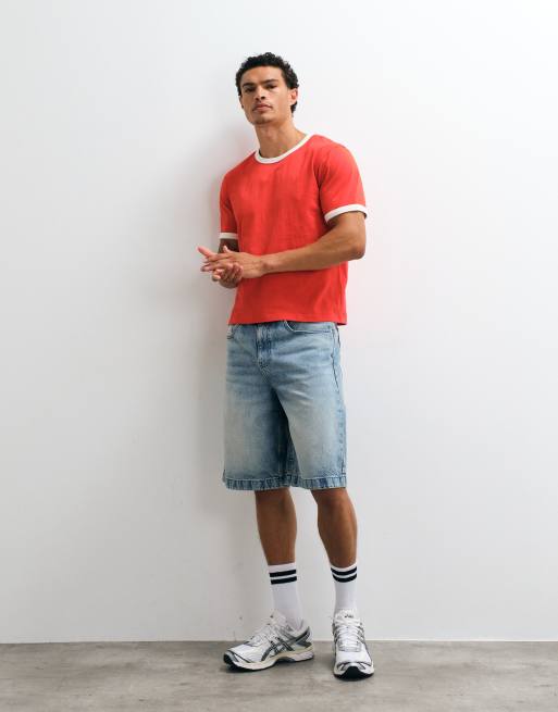 ASOS DESIGN – Loose-Fit-Jorts aus Denim in verwaschenem Hellblau mit Tönung , 2 von 5