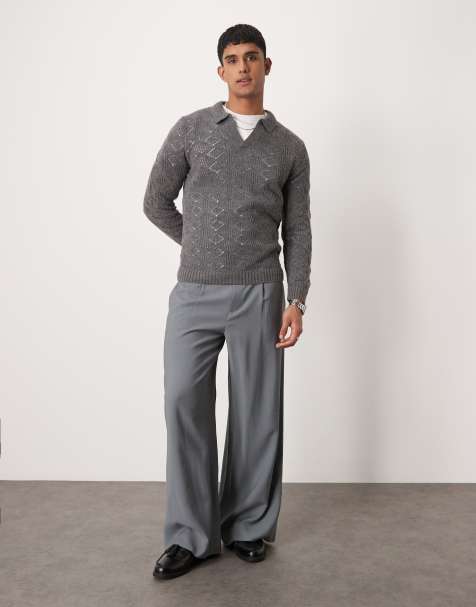 ASOS DESIGN loose fit smart pants in gray - view 1