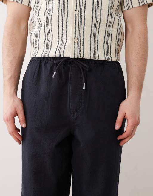 ASOS DESIGN loose fit textured pants in black - part of a set, 4 of 5