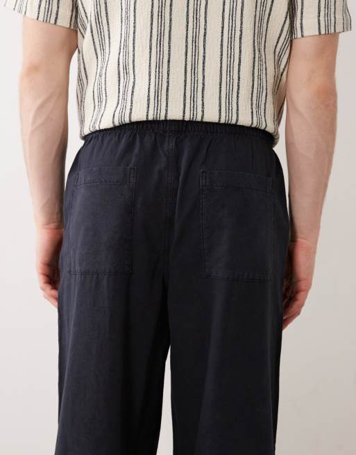 ASOS DESIGN loose fit textured pants in black - part of a set, 5 of 5