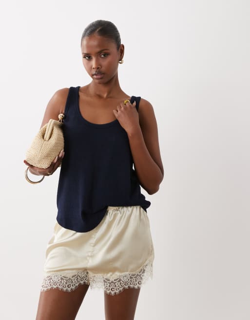 ASOS DESIGN – Strukturiertes Set aus Strick in Marineblau, 4 von 4