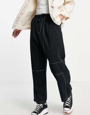 loose fit black trousers