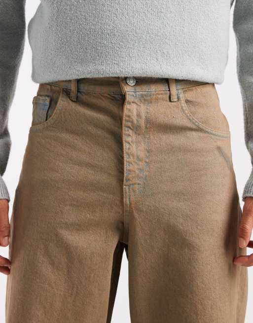 ASOS DESIGN loose jeans i tan-vask, 4 af 5