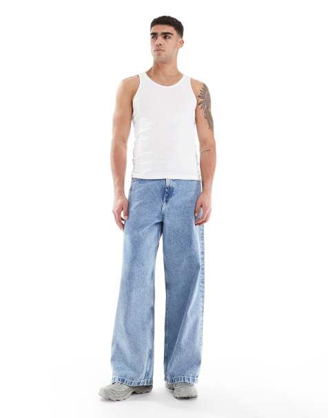 ASOS DESIGN loose jeans in 90's stone wash - view 1