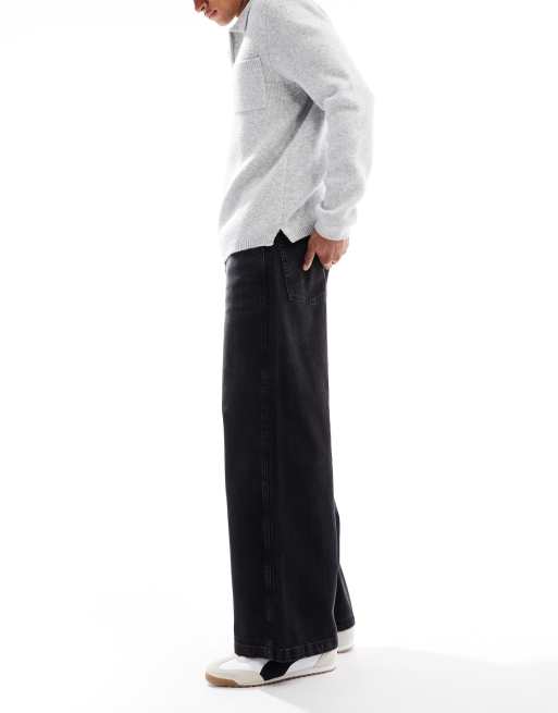 ASOS DESIGN super baggy jeans in black