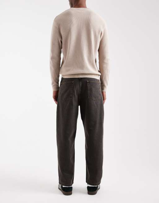 ASOS DESIGN loose jeans in brown (part of a set), 2 of 5