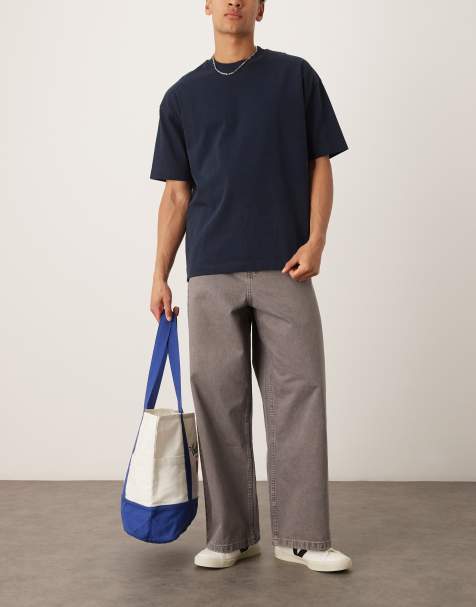 ASOS DESIGN loose jeans in dark grey wash - view 1