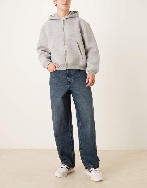 ASOS DESIGN loose jeans in dark wash blue - view 1