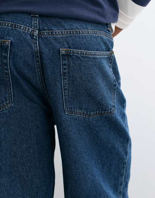 ASOS DESIGN loose jeans in dark wash blue, 4 of 5