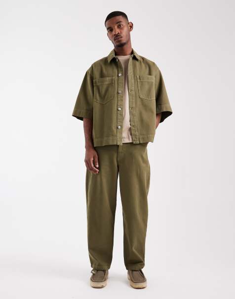 ASOS DESIGN loose jeans in khaki (part of a set) - view 1
