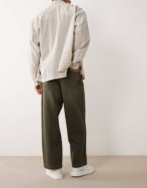 ASOS DESIGN loose jeans in khaki, 2 of 5