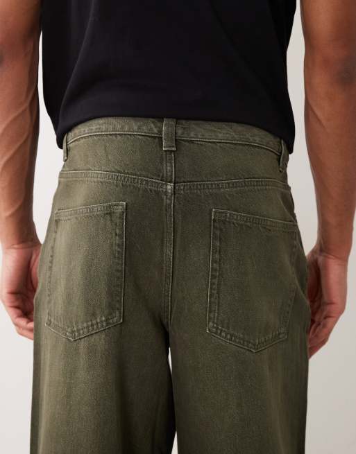 ASOS DESIGN loose jeans in khaki, 4 of 5