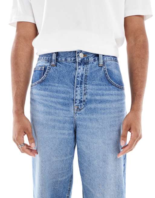 ASOS DESIGN loose jeans in light wash blue, 5 of 5