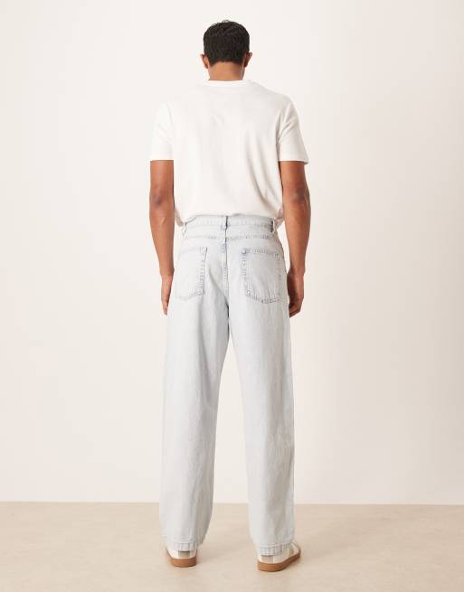 ASOS DESIGN loose jeans in light wash blue, 3 of 5