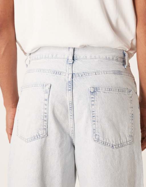 ASOS DESIGN loose jeans in light wash blue, 4 of 5