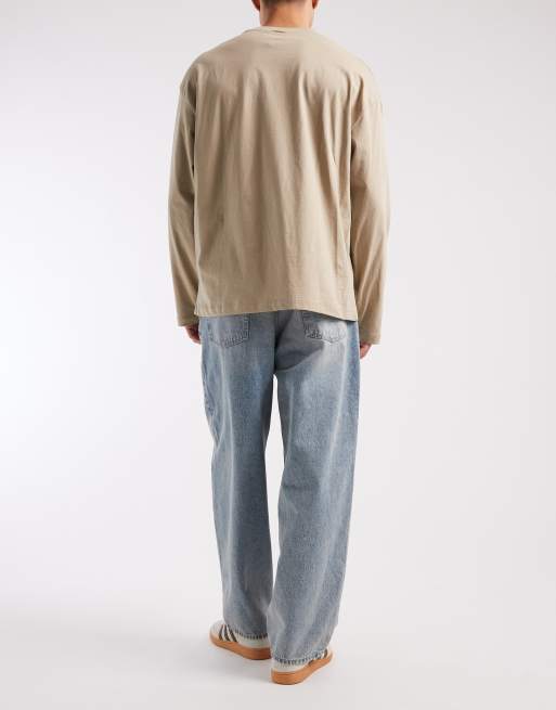 ASOS DESIGN loose jeans in light wash blue, 2 of 5