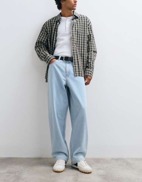 ASOS DESIGN loose jeans in light wash blue - view 1
